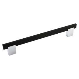 Richelieu BP905192140900 Cabinet Pull, 8-13/16 in L Handle, 1-11/32 in Projection, Aluminum/Metal, Chrome/Matte