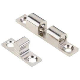 Richelieu BP55334180 Heavy-Duty Double Ball Latch, Brass, Polished Nickel