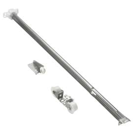 Onward T9952G Tri-Roller Drawer Slide, Center Mounting, 22 in L Rail, Steel, Zinc-Plated