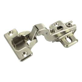 Richelieu BP91M27521180 Cabinet Hinge, 100 deg Hinge Opening, Self-Closing Close, Brushed Nickel