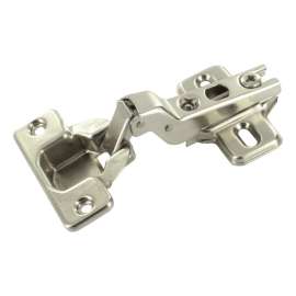 Richelieu BP91M26521180 Cabinet Hinge, 100 deg Hinge Opening, 1/2 in Overlay, Self-Closing Close, Brushed Nickel