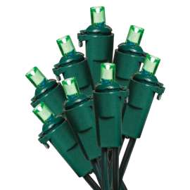 Hometown Holidays U15E302F Light Set, Christmas, 120 V, 4.8 W, 70-Lamp, LED Lamp, Green Lamp, 18.58 ft L