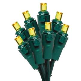 Hometown Holidays W11L1848 Light Set, Christmas, 120 V, 4.8 W, 70-Lamp, LED Lamp, Yellow Lamp, 18.58 ft L