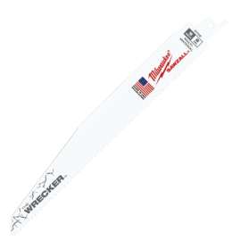 Milwaukee 48-00-5706 Reciprocating Saw Blade, 1 in W, 9 in L, 8 TPI, Bi-Metal Cutting Edge