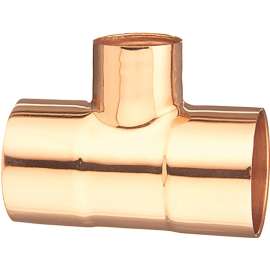 EPC 111R Series 32828 Reducing Pipe Tee, 1 x 1 x 1/2 in, Sweat, Copper