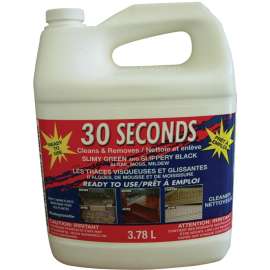 30 Seconds 30SEC4 Biodegradable Ready-To-Use Outdoor Cleaner, 3.78 l, Light Yellow, Liquid, Bleach