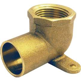 EPC 10156856 Pipe Elbow, 1/2 in, Sweat x Female, 90 deg Angle, Brass
