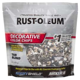 RUST-OLEUM EPOXYSHIELD 312447 Color Chips, Particulate Solid, Tan Blend, 1 lb Bag
