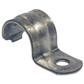 HUBBELL E1S150R2 EMT Strap, 1-1/2 in, Steel, Zinc-Plated