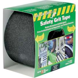 INCOM Gator Grip RE160 Traction Tape, 60 ft L, 4 in W, PVC Backing, Black