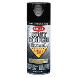 Krylon K09202007 Rust-Preventative Enamel Paint, Gloss, Black, 12 oz, Can