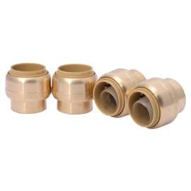 RELIANCE WORLDWIDE U518LFA4 Cap, 3/4 in, Brass, 200 psi Pressure