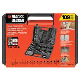 Black+Decker BDA91109 Combination Drill Bit Set, 109-Piece