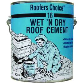 Henry Roofers Choice 16 RC016042 Roof Cement, Liquid, Paste, Petrol, Black, 0.9 gal Pail