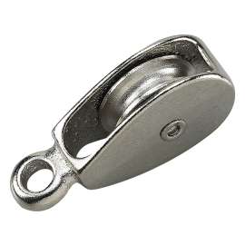 Onward 2316CBC Pulley, 40 lb Working Load, Fixed Attachment, Chrome