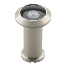 Onward 105SNR Door Viewer, 200 deg Viewing, 1-7/16 to 2-1/8 in Thick Door, Metal, Nickel/Satin