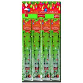 Hometown Holidays 25113 Flashing Holiday Necklace, Multi-Color