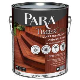 PARA TIMBERCARE 2230 2230-16 Exterior Hybrid Coating, Flat Translucent, Natural, Liquid, 1 gal