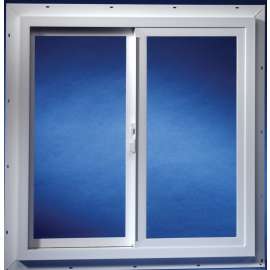 Duo-Corp 2020IGUT Utility Window, 23-1/2 in OAW, 23-1/2 in OAH, Vinyl Frame