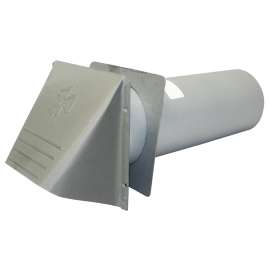 BUILDER'S BEST P-TANIUM 110889 Dryer Vent Hood, 6 in W Hood, 6 in H Hood, 4 in Duct