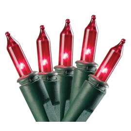 Hometown Holidays C10Y082C Light Set, Christmas, 120 V, 40.8 W, 100-Lamp, Red Lamp, 1000 hr Average Life