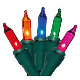 Hometown Holidays C10Y082A Light Set, Christmas, 120 V, 40.8 W, 100-Lamp, Blue/Green/Pink/Red/Yellow Lamp