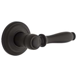 Weiser Ashfield Series 9GLA1010-060 Passage Lock, Lever Handle, Iron, Matte Black, 2-3/8 to 2-3/4 in Backset