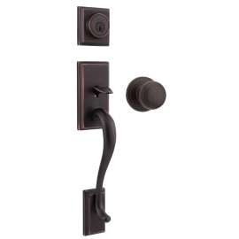 Weiser Hawthorne x Troy Series GA9471 HE/T11P SMT VS Handleset, 2 Grade, Venetian Bronze, 2-3/8 to 2-3/4 in Backset