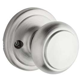 Weiser Troy Series GA12 T26D Dummy Door Knob, 2-1/16 in Dia Knob, Satin Chrome