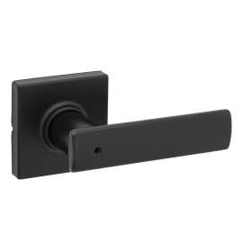 Weiser Breton Square Rose Elements Series 9GLC3310-069 Privacy Lever, Aluminum, Matte Black, Universal Hand