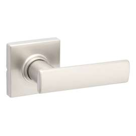 Weiser Breton Square Rose Elements Series 9GLC1010-068 Passage Lever, Zinc, Satin Nickel, 2-3/8, 2-3/4 in Backset