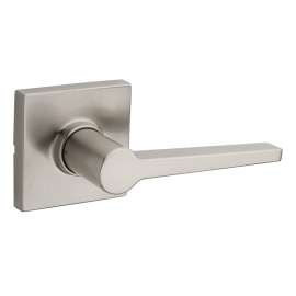 Weiser Daylon Square Rose Safe Lock Series 9SL10000-080 Passage Lever, Metal, Satin Nickel, 2-3/8, 2-3/4 in Backset