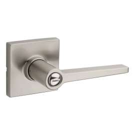 Weiser Daylon Square Rose Safe Lock Series 9SL30000-077 Privacy Lever, Metal, Satin Nickel, 2-3/8, 2-3/4 in Backset