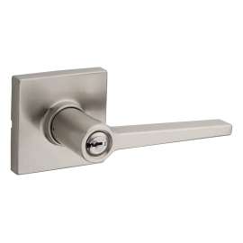 Weiser Daylon Square Rose Safe Lock Series 9SL50000-067 Entry Lever, Grade 3 Grade, Keyed Key, Metal, Satin Nickel
