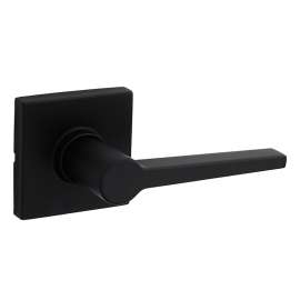 Weiser Daylon Square Rose Safe Lock Series 9SL10000-085 Passage Lever, Metal, Matte Black, 2-3/8, 2-3/4 in Backset