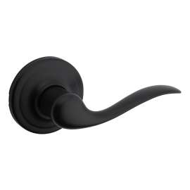Weiser Toluca Series 9GLA1010-118 Passage Lever, Steel, Matte Black, 2-3/8, 2-3/4 in Backset, Universal Hand