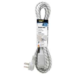 PowerZone Extension Cord, 16 AWG Cable, 9 ft L, Gray
