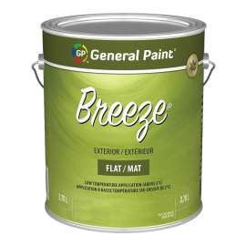 General Paint Breeze 70-052-16 Exterior Paint, Flat, Accent Base, 1 gal