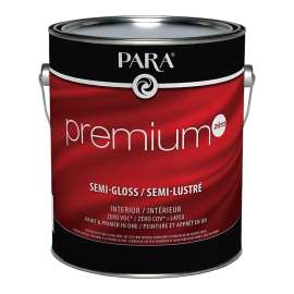 PARA Premium Zero 9030 9034-16 Interior Paint, Semi-Gloss, 1 gal