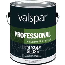Valspar 045.0081122.007 DTM Acrylic Topcoat, Gloss, 1 gal, Pail