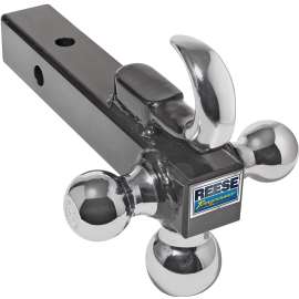 REESE TOWPOWER 7031400 Ball Mount, 1-7/8, 2, 2-5/16 in Dia Hitch Ball, Steel, Chrome
