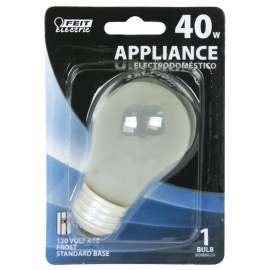Feit Electric BP40A15 Incandescent Lamp, 40 W, A15 Lamp, Medium E26 Lamp Base, 2700 K Color Temp, 2500 hr Average Life