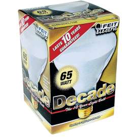 Feit Electric 65BR30/FL/15K Incandescent Bulb, 65 W, BR30 Lamp, Medium E26 Lamp Base, 2700 K Color Temp
