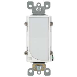 Decora 6527-W Full Guide Light, 3.7 mA, 120 VAC, 1 W, LED Lamp, White