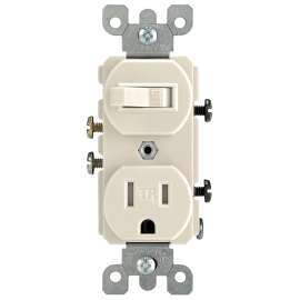 Leviton T5225-0TS Switch Outlet, White