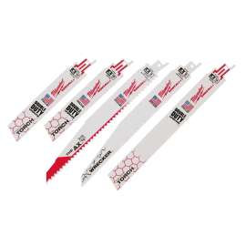 Milwaukee 49-22-1105 Reciprocating Saw Blade Set, 5-Piece, Bi-Metal, White