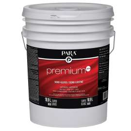 PARA Premium Zero 9030 9030-20 Interior Paint, Semi-Gloss, White, 5 gal Pail