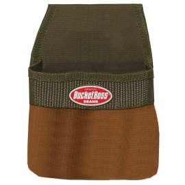 Bucket Boss Original Series 54011 Tape Measure Pouch, 1-Pocket, Poly Fabric, Brown, 6-1/2 in W, 9 in H, 1-1/2 in D