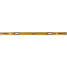 Johnson 1717-7200 Box Beam Level, 72 in L, 4-Vial, 2-Hang Hole, Non-Magnetic, Aluminum, Black/Yellow