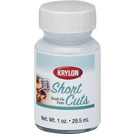 Krylon KSCB025 Brush-On Paint, High-Gloss, White, 1 oz, Bottle